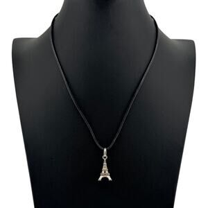 Links of London 925 Sterling Silver Eiffel Tower Charm Pendant 17" Necklace